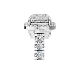 White gold Cushion Halo Pavé Diamond Engagement Ring with Four-Prong Setting_39