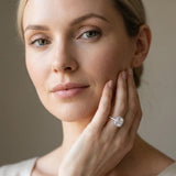 White gold Cushion Halo Pavé Diamond Engagement Ring with Four-Prong Setting_40