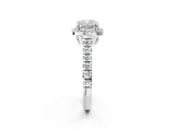 White gold Cushion Halo Pavé Diamond Engagement Ring with Four-Prong Setting_52