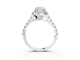 White gold Cushion Halo Pavé Diamond Engagement Ring with Four-Prong Setting_53