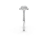 White gold Cushion Halo Pave Diamond Engagement Ring with Four-Prong Setting_35