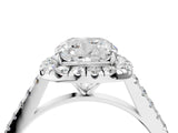 White gold Cushion Halo Pave Diamond Engagement Ring with Four-Prong Setting_37