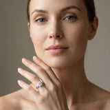 Platinum 2.04 Carat E VVS2 Round Halo Round Diamond Twist Band with Four-Prong Setting