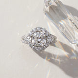 White gold Cushion Halo Split Shank Diamond Engagement Ring with Prong Setting_40