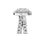 White gold Cushion Halo Split Shank Diamond Ring with Pavé Setting_31