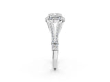 White gold Cushion Halo Split Shank Pave Diamond Ring with Four-Prong Setting_51