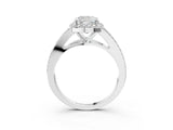 White gold Cushion Halo Split Shank Pave Diamond Ring with Four-Prong Setting_52