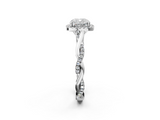 White gold Cushion Halo Twist Band Solitaire Ring_20