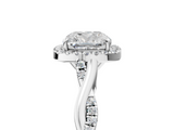 White gold Cushion Halo Twist Band Solitaire Ring_24