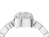 White gold Cushion Milgrain Marquise Diamond Twist Band Ring_42