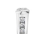 White gold Cushion Solitaire Bezel-Set Diamond Ring with Channel-Set Band_61