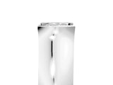 White gold Cushion Solitaire Bezel Set Diamond Ring with Wide Band_8