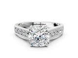 White gold Cushion Solitaire Channel-Set Diamond Engagement Ring with Four-Prong Setting_50