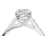 White gold Cushion Solitaire Channel-Set Diamond Engagement Ring with Four-Prong Setting_54