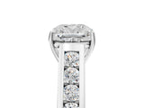 White gold Cushion Solitaire Channel-Set Diamond Engagement Ring with Four-Prong Setting_55