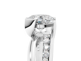 White gold Cushion Solitaire Channel-Set Split Shank Ring with Tension Prong Setting_20