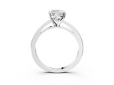 White gold Cushion Solitaire Diamond Engagement Ring with Four-Prong Setting on a Classic Band_26