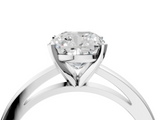 White gold Cushion Solitaire Diamond Engagement Ring with Four-Prong Setting on a Classic Band_27