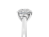 White gold Cushion Solitaire Diamond Ring with Four-Prong Setting and Classic Band_28