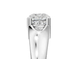 White gold Cushion Solitaire Diamond Ring with Six-Prong Cathedral Setting_37