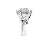 White gold Cushion Solitaire Diamond Ring with Six-Prong Setting on a Classic Band_8