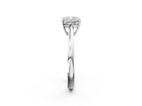 White gold Cushion Solitaire Diamond Ring with Split Shank and Four-Prong Setting_22