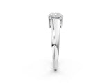 White gold Cushion Solitaire Diamond Ring with Tapered Band and Four-Prong Setting_51