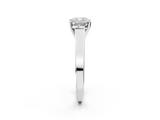 White gold Cushion Solitaire Engagement Ring with Four-Prong Setting and Tapered Band_26