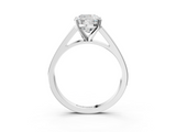 White gold Cushion Solitaire Engagement Ring with Four-Prong Setting and Tapered Band_27