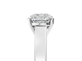 White gold Cushion Solitaire Engagement Ring with Four-Prong Setting and Tapered Band_29