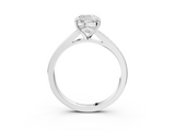 White gold Cushion Solitaire Pavé Band with Four-Prong Setting_51