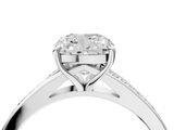 White gold Cushion Solitaire Pavé Band with Four-Prong Setting_52