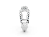 White gold Cushion Solitaire Split Shank Pave Diamond Ring_51