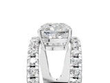 White gold Cushion Solitaire Split Shank Pave Diamond Ring_54