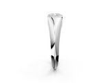 White gold Cushion Solitaire Tension Set Diamond Ring_22