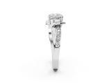 White gold Cushion Solitaire Twisted Band with Prong Setting_47