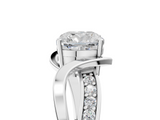 White gold Cushion Solitaire Twisted Band with Prong Setting_50