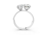 White gold Cushion and Emerald Cut Toi Moi Ring with Prong Setting_49