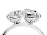 White gold Cushion and Emerald Cut Toi Moi Ring with Prong Setting_50