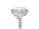White gold Cushion and Heart Toi Moi Ring with Prong Setting and Micro Pave Band 5