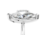 White gold Cushion and Marquise Toi Moi Ring with Prong Setting and Plain Band 5