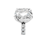 White gold Cushion and Princess Toi Moi Ring with Prong Setting and Pave Band_74