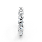 White gold Cushion cut diamond Eternity Band with Shared Prong Setting_1