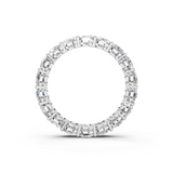White gold Cushion cut diamond Eternity Band with Shared Prong Setting_2
