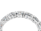 White gold Cushion cut diamond Half Eternity Band with Shared Prong Setting_38