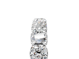 White gold Cushion cut diamond Half Eternity Band with Shared Prong Setting_39