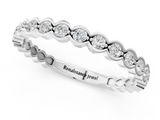 White gold Diamond Bezel Set Round Eternity Band_36