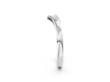 White gold Diamond Chevron Band with Round Stones and Prong Setting_43