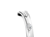 White gold Diamond Chevron Band with Round Stones and Prong Setting_46