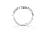 White gold Diamond Chevron Milgrain Band with Round Cut Stones and Prong Setting_24